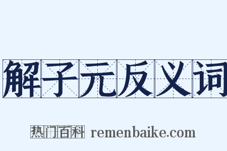 解子元反义词是什么意思的图片